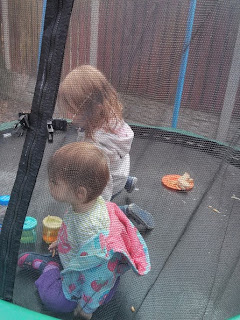 lunch on trampoline