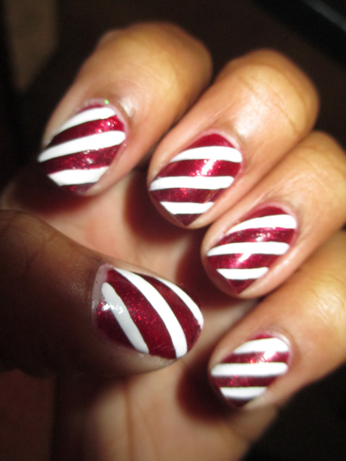 Fairly Charming: 12 Mani's of Christmas #7... Candy Canes!