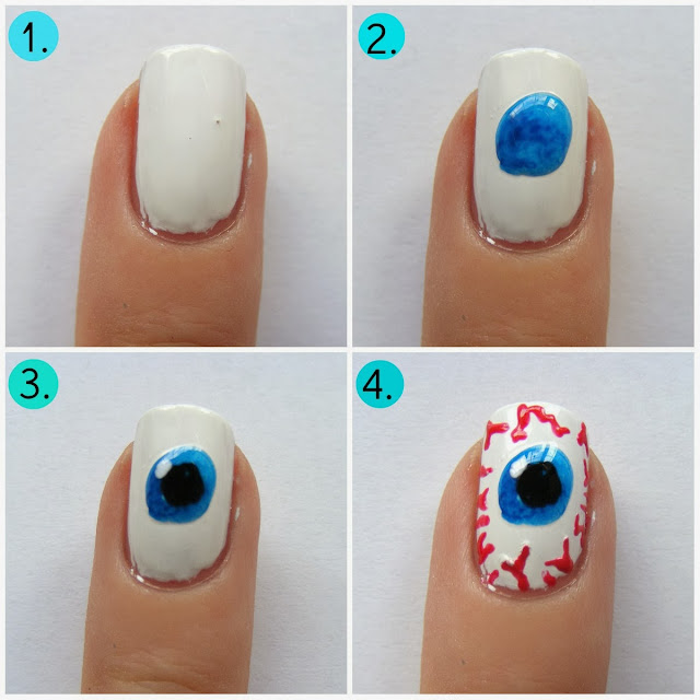 Halloween Nails; Eyeball Nail Art Tutorial oh hey there rachel