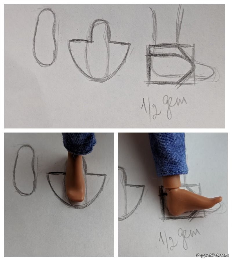 Обувь из фоамирана для куклы + как сделать выкройку