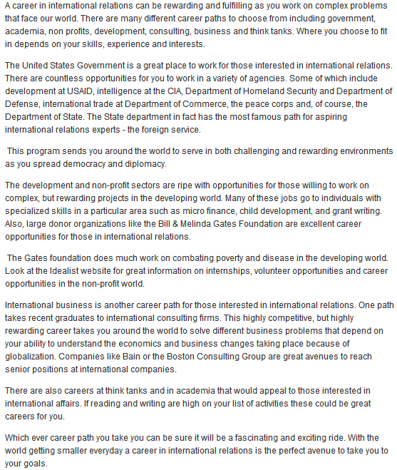 1betterofall Finding a Jobs in International Relations