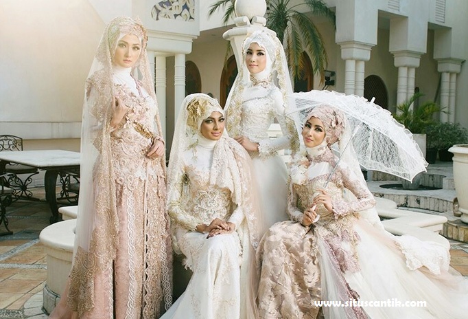 busana wedding gaun pengantin tampilan vintage