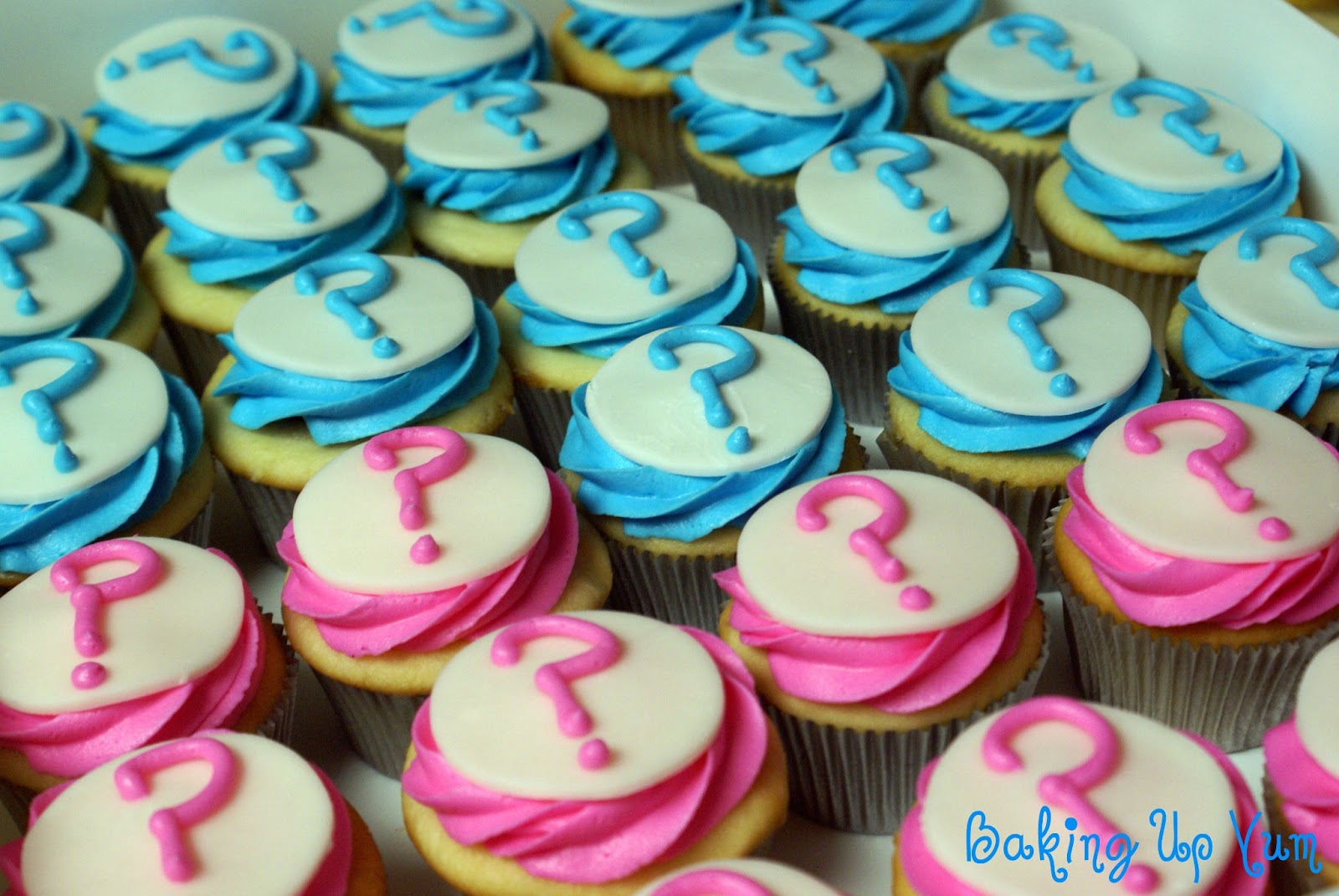 Baking Up Yum Gender Reveal Cupcakes & SemiTutorial