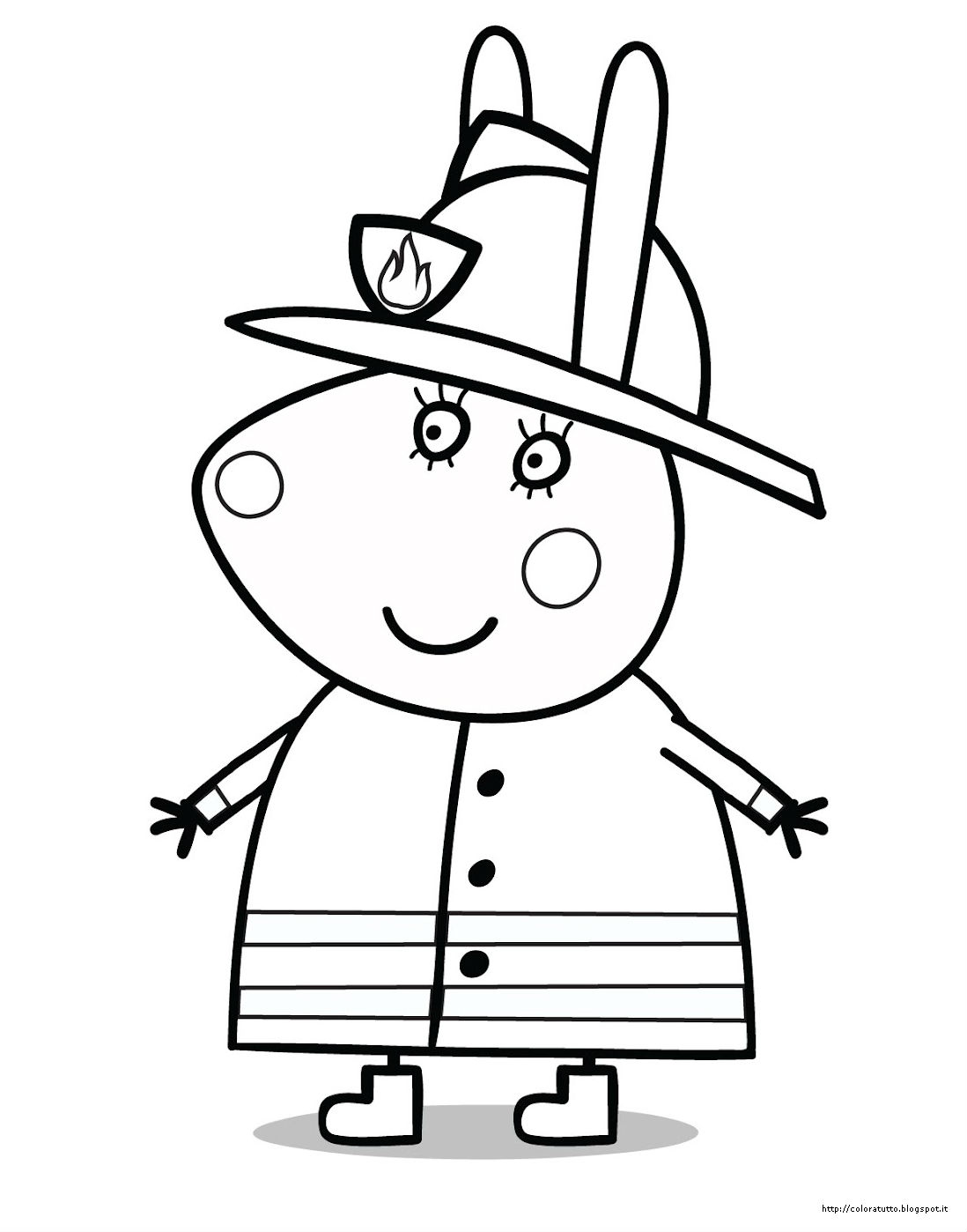 Peppa Pig disegno da colorare n.10