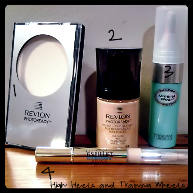 High Heels and Training Wheels Makeup on the Cheap Base Products
