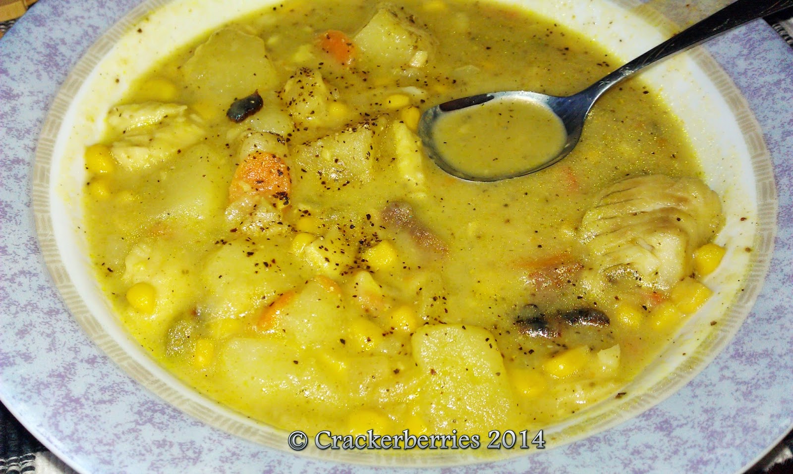 CRACKERBERRIES Fish Corn Chowder