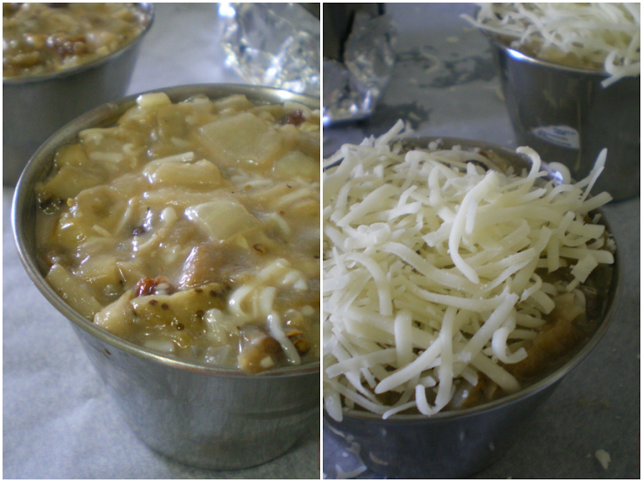 Almodrote de berenjenas (antes de hornear)