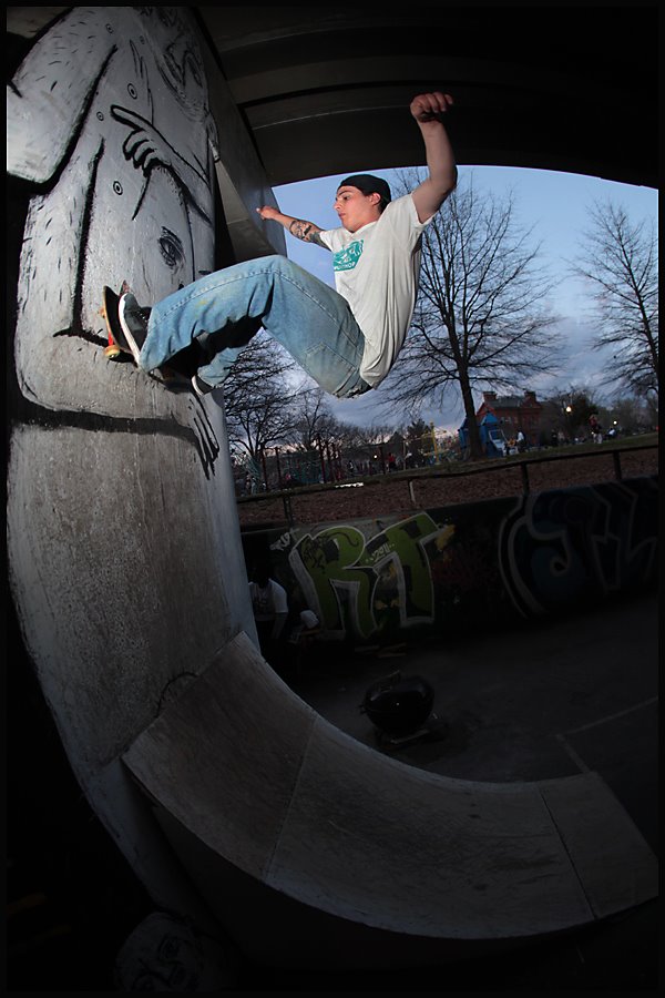 John Falls snapping photos at the bridge spot