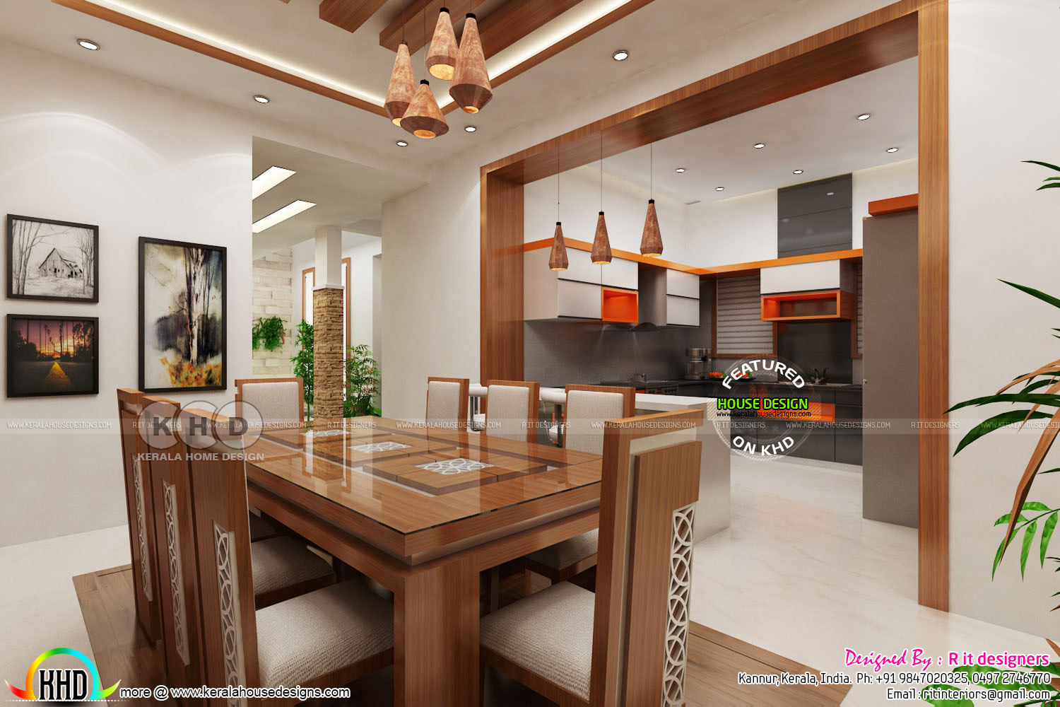 Living Room And Dining Room Partition Designs In Kerala