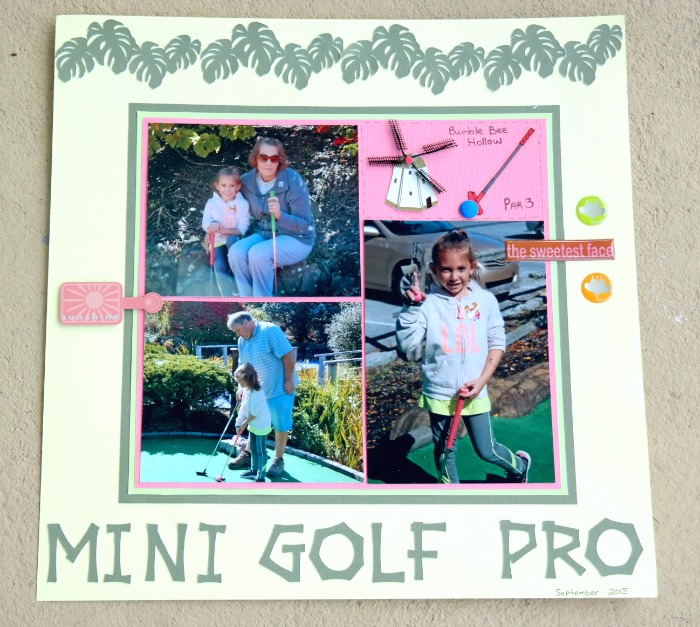 Passionate About Crafting Mini Golf Scrapbooking Layout Idea