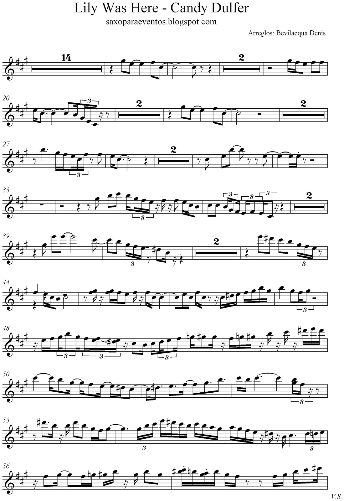 free sheet music for alto sax