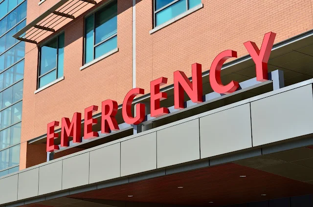 Emergency Sign: Used under CC0 license, no attribution required https://pixabay.com/en/emergency-emergency-services-1137137/ Hospital emergency sign