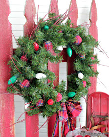 upcycle a thrift store wreath to make a rustic christmas wreath