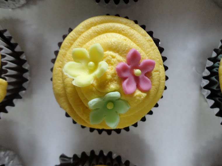 Flowered cupcake