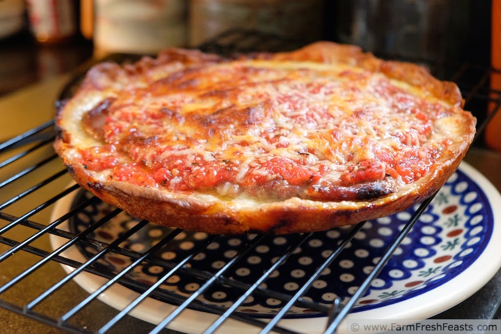 {How Not to Make} Lou Malnati's Chicago Classic Deep Dish Pizza, packed with sausage and cheese and flavorful tomato sauce.