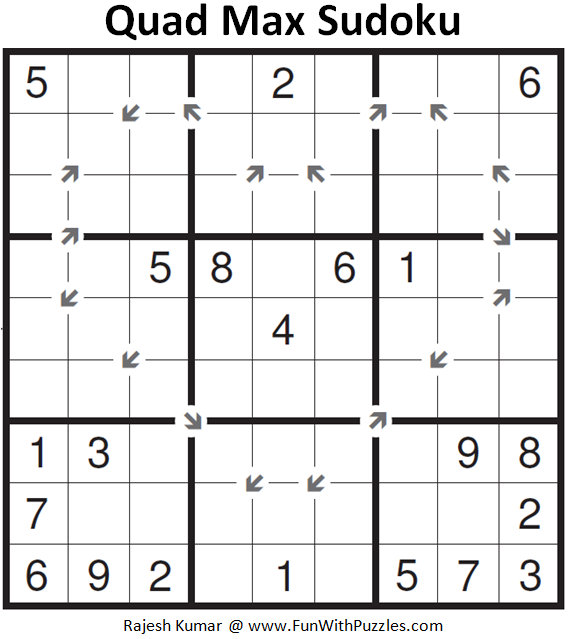 Quad Max Sudoku (Fun With Sudoku 158)
