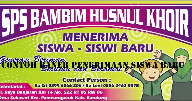 Contoh Banner Baligo Penerimaan Siswa Baru Guru Sarjana