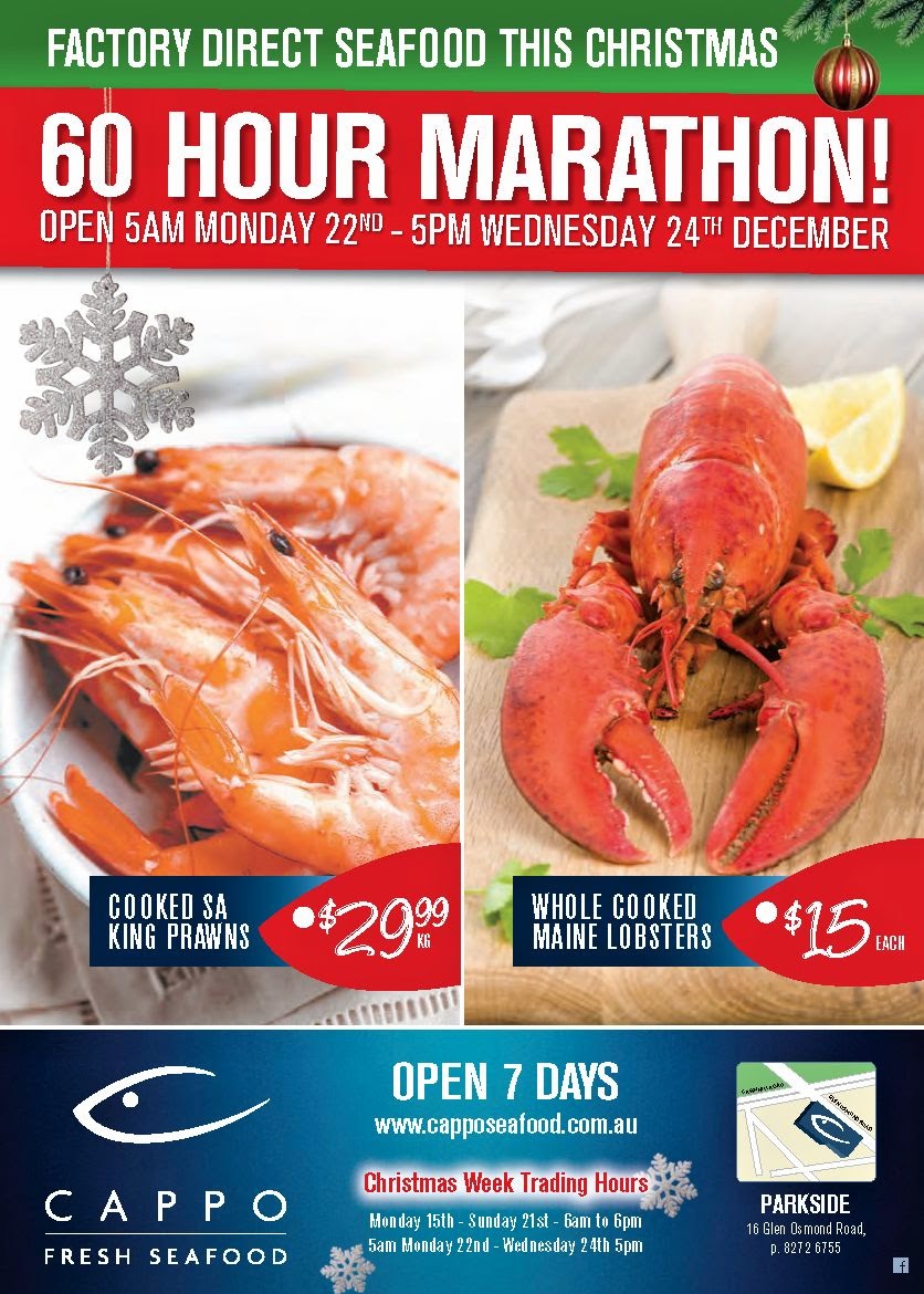 Sharing Love for Fresh Seafood Christmas Specials Cappo Seafood Parkside