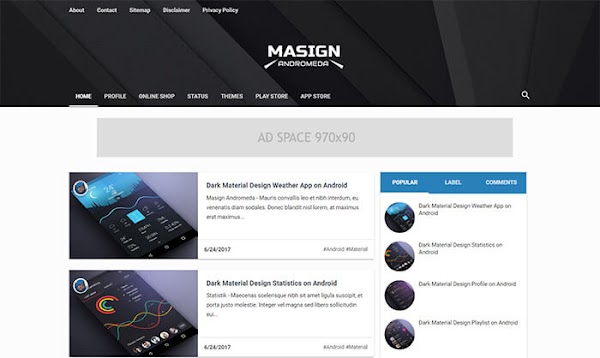 Masign Blogger Template Masign Blogger Template