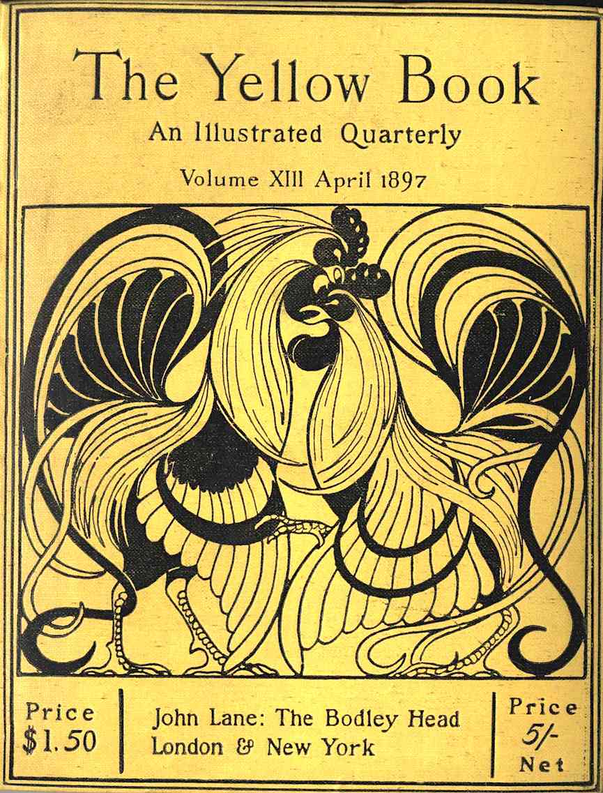 The Yellow Book 1897 The Yellow Book April 1897, color cover of fighting cocks