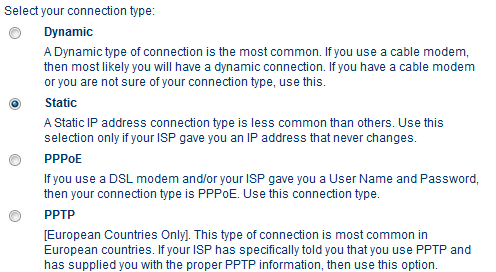 Assign Static IP Address