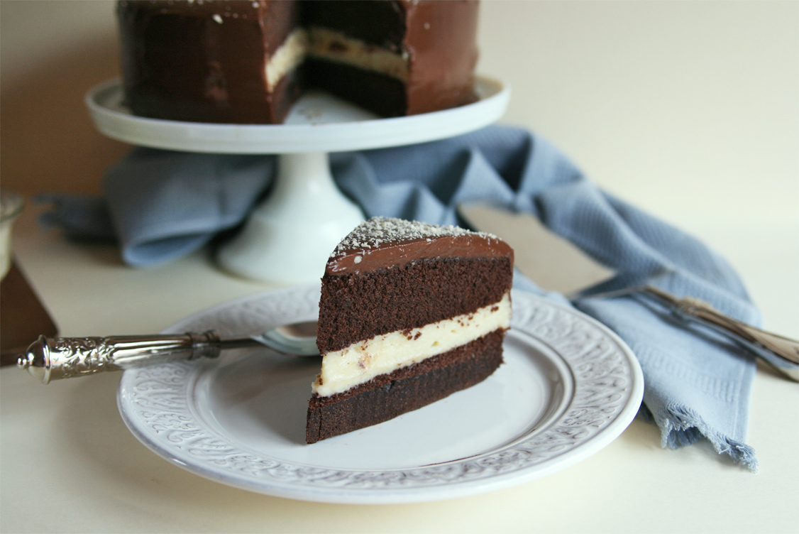 Chocolate Boston Cream Cake