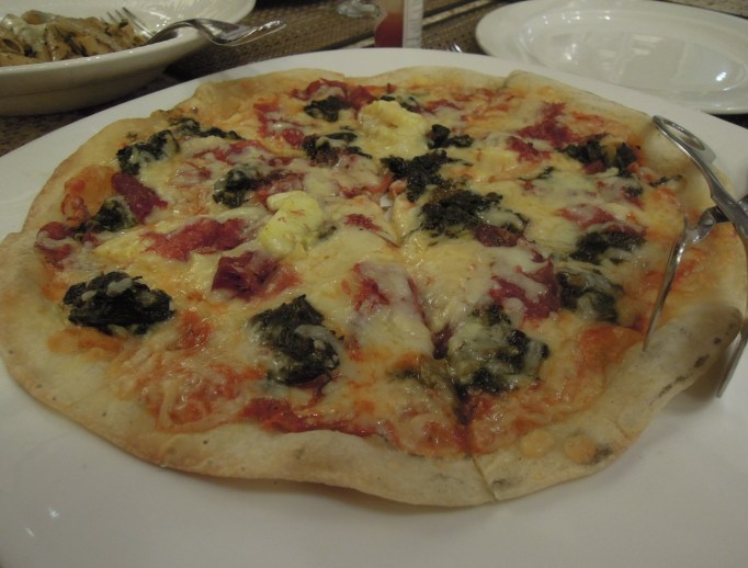 Laing pizza in Misibis Bay's Spice Market
