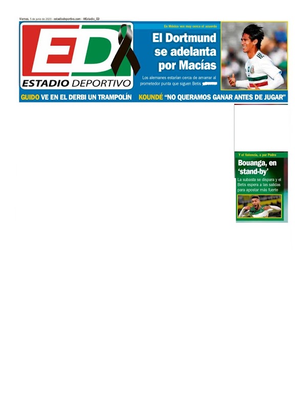 Betis, Estadio Deportivo: "Bouanga, en stand-by"