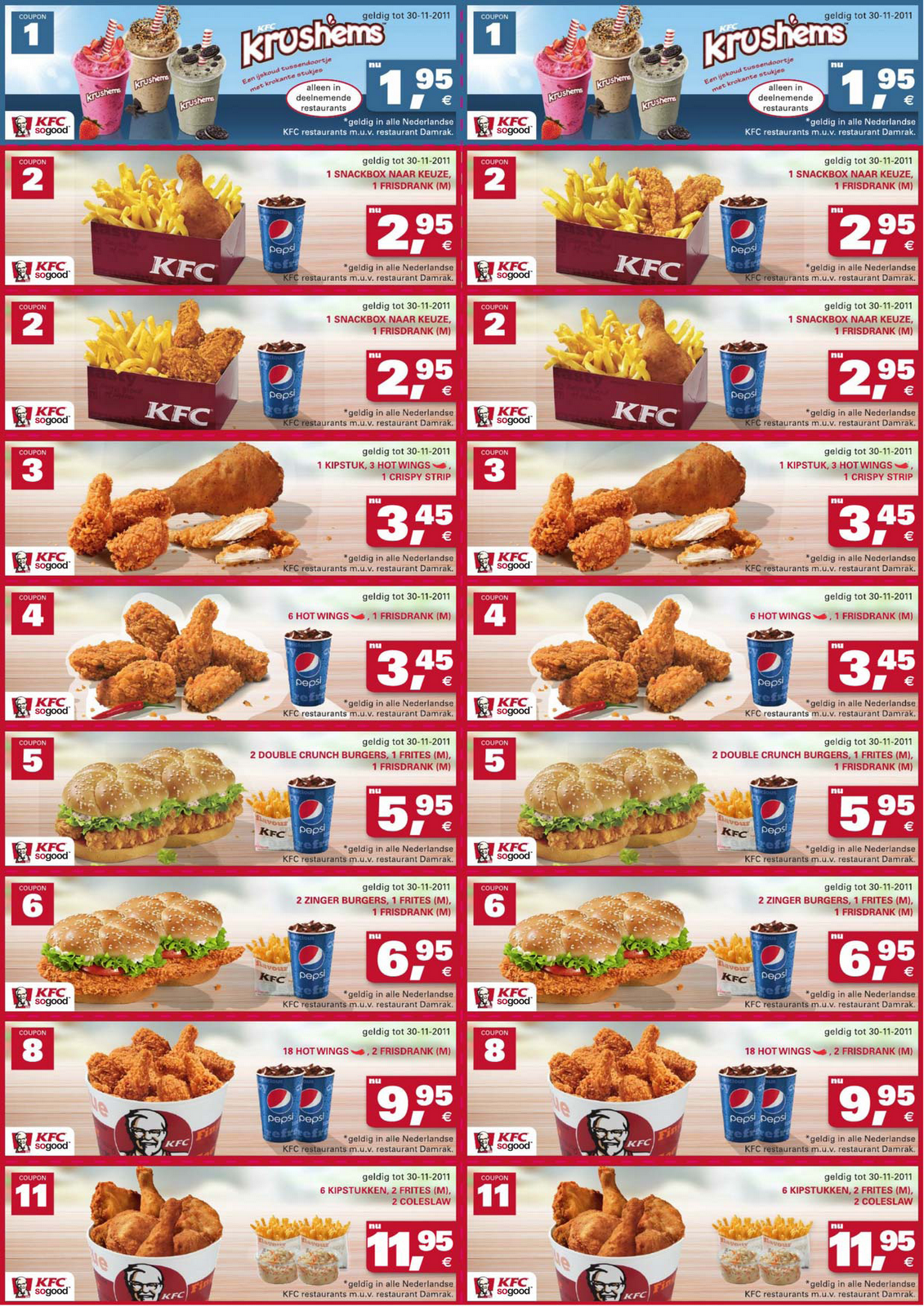 Kfc Menu Kaart Kaart