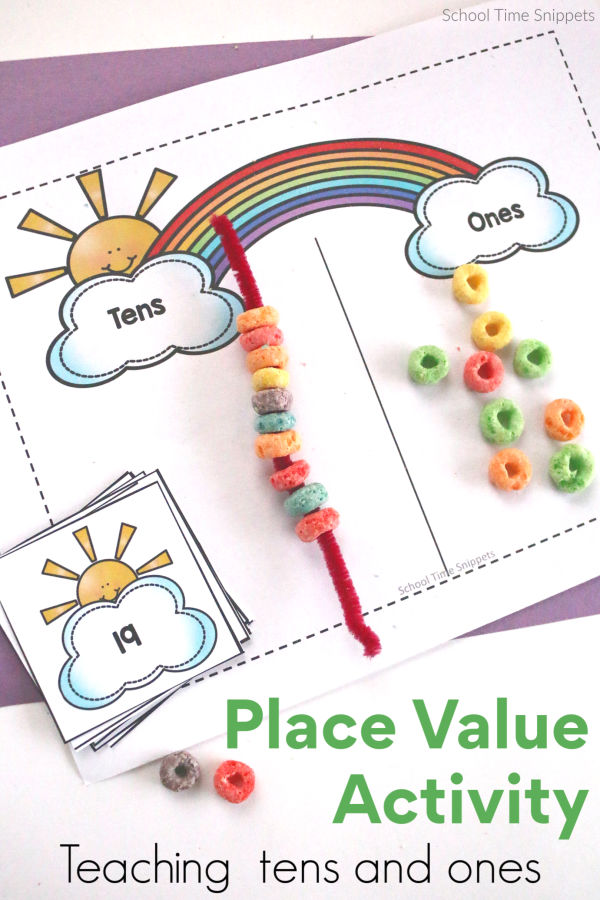 rainbow maths place value activity