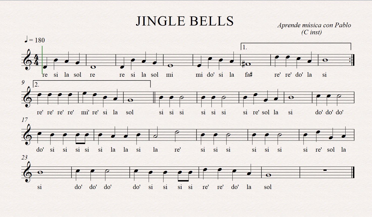 perdonar Decimal obispo La clase de Música de Pedro: "Dulce Navidad" "Jingle Bells" para flauta.