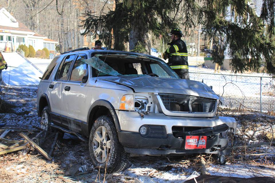 Victim Flown After Crash in Fountain Springs Sunday Morning