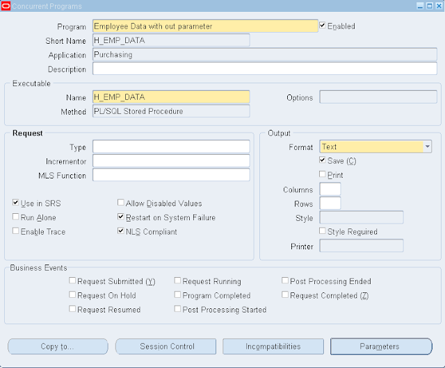 PL/SQL Stored Procedure registration in Oracle Apps, askhareesh blog for Oracle Apps