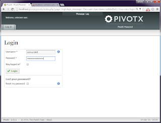 Install PivotX 2.3.11 PHP blog on Windows XAMPP tutorial 17