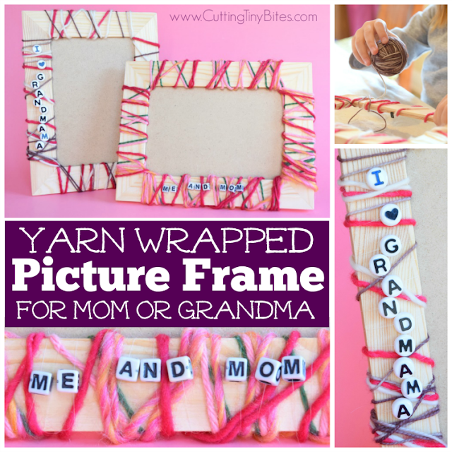 Yarn Wrapped Picture Frames for Mom or Grandma What Can We Do With
