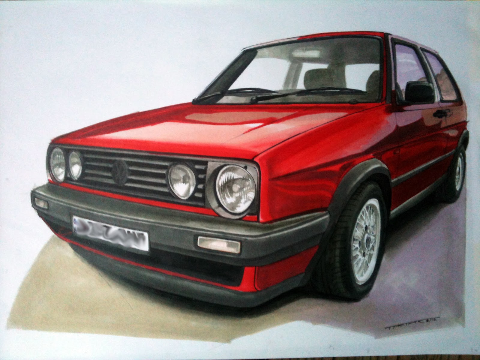 Original beloved and trustworthy, Mk2 Volkswagen Golf driver. {Seven