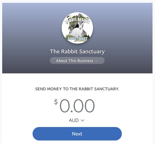 PAYPAL A DONATION TO HELP RESCUE RABBITS
