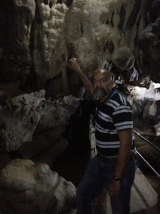 Seafarer /Blogger /Traveller Rudolph. A. Furtado inside Mawsmai caves in Meghalaya.