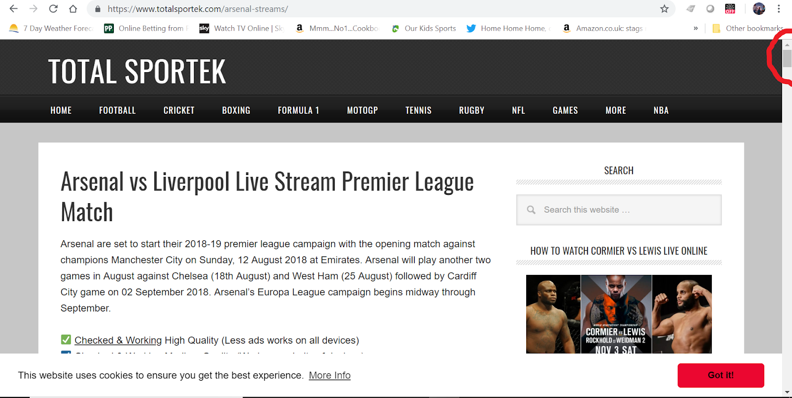 f1 live stream sportek