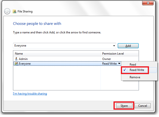 How to Share Folder and Files in Windows 7 and 8