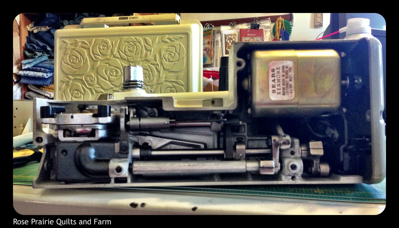 Reading the manual to my new sewing machine, Kenmore 158.1040