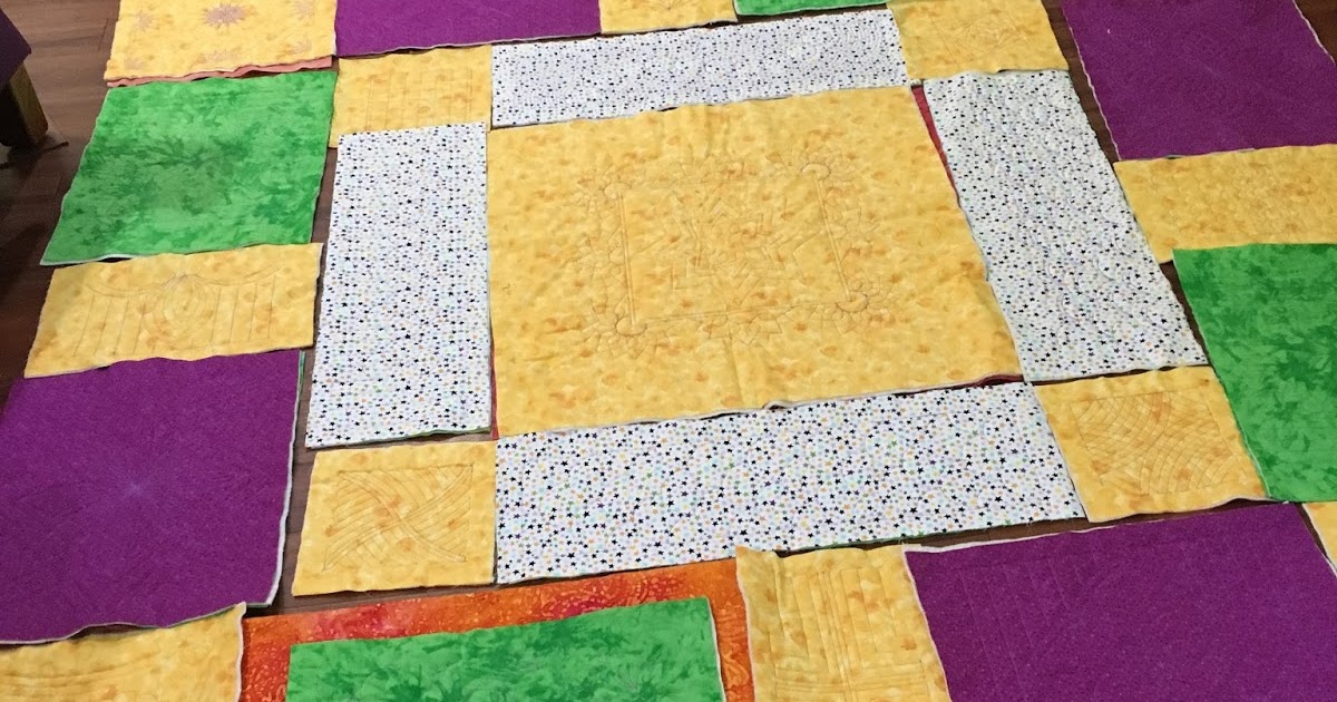 On Going Projects Sashing the Quilt As You Go (QAYG)