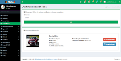 Aplikasi Bengkel , Dealer dan Showroom Mobil Menggunakan PHP
