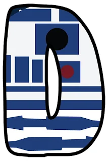 Letras de R2D2. R2D2 Letters.