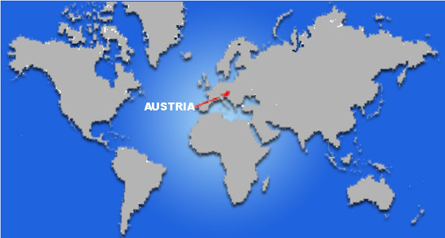 Gambar Peta letak Austria