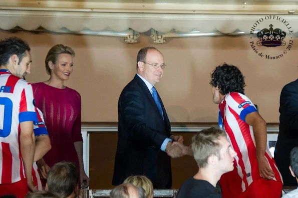 Prince Albert and Princess Charlene attend the UEFA Super Cup football match Chelsea FC vs Club Atletico Madrid, 
