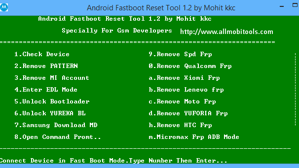Android FastBoot Reset Tool v1.2 By Mohit KKC Full Setup Free Download