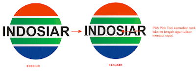 Langkah-langkah Cara Membuat Logo Indosiar Menggunakan CorelDRAW X4