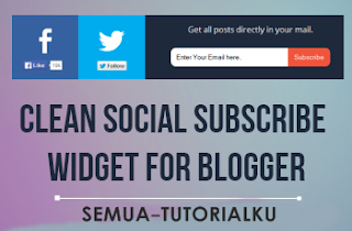 Clean Social Subscribe Widget for Blogger