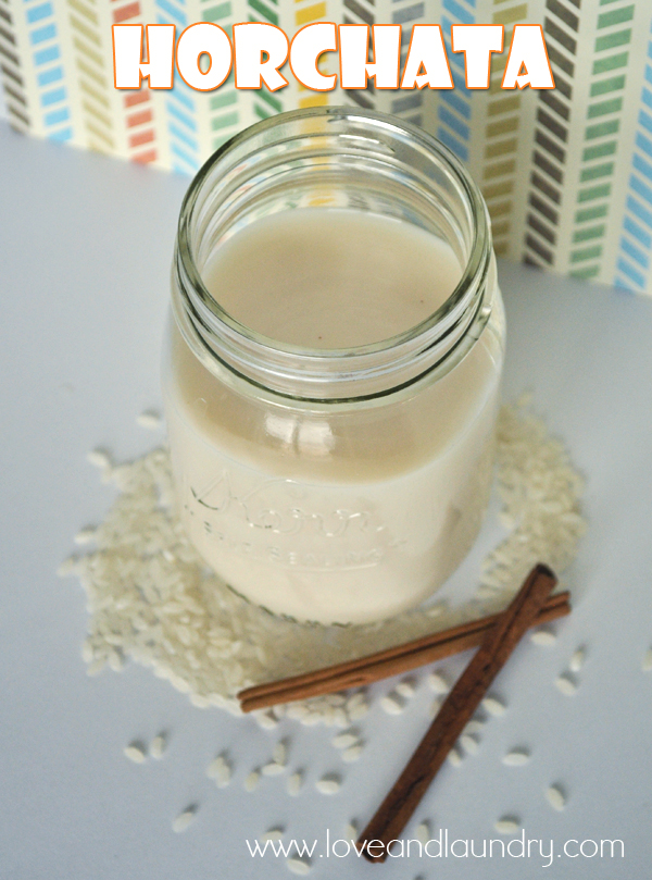 An easy recipe for making Mexican Horchata at home! This rice/cinnamon drink is delicious!! #recipe #beverage #horchata #cincodemayo